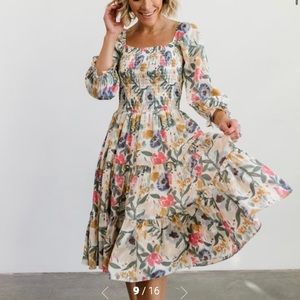 Baltic Born Marta Smocked MIDI Dress NWT XL